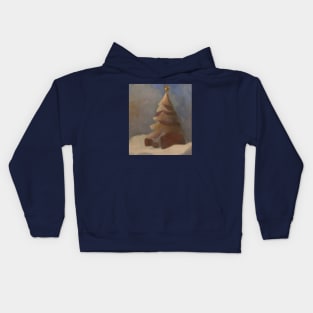 Christmas tree in watercolours Kids Hoodie